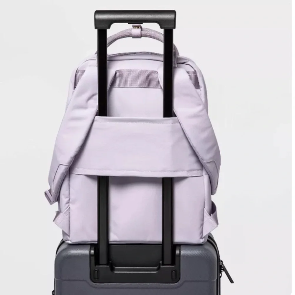 Commuter Travel School Laptop Backpack Lavender NWT - Picture 3 of 14